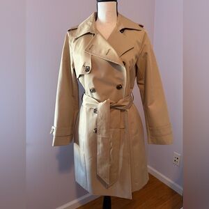 Lands' End Beige Trench Coat
